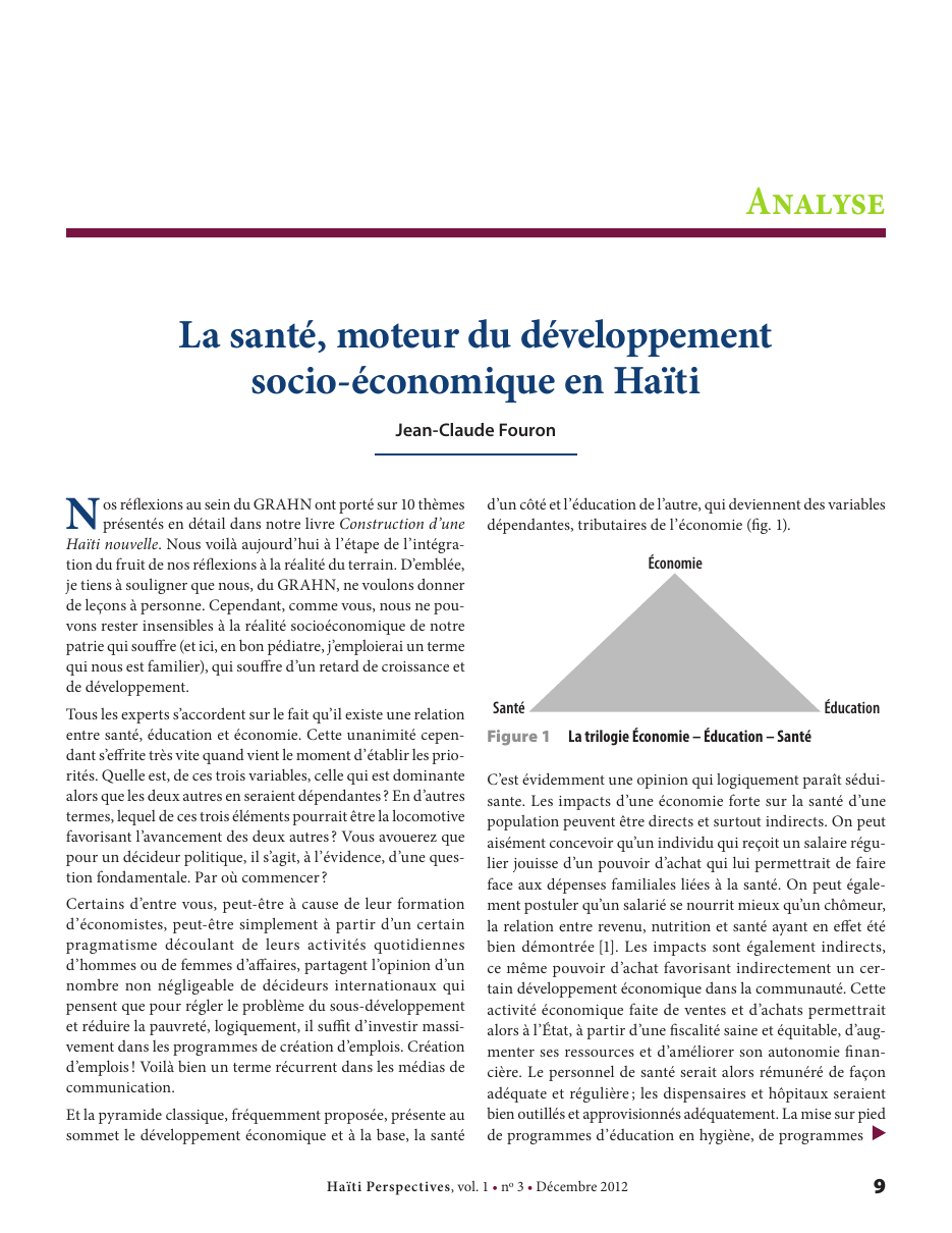 Première page — Jean-Claude Fouron