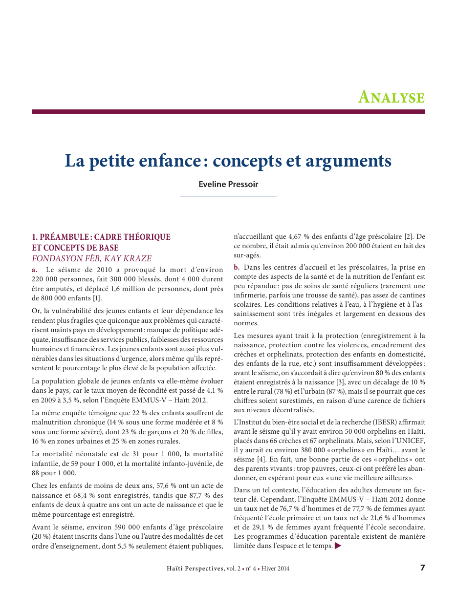 Première page — Eveline Pressoir