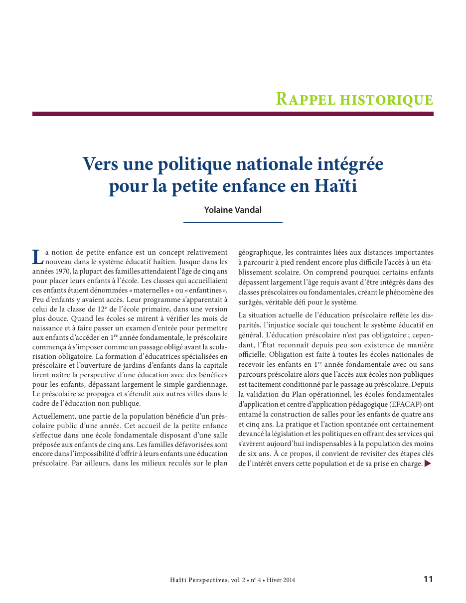 Première page — Yolaine Vandal