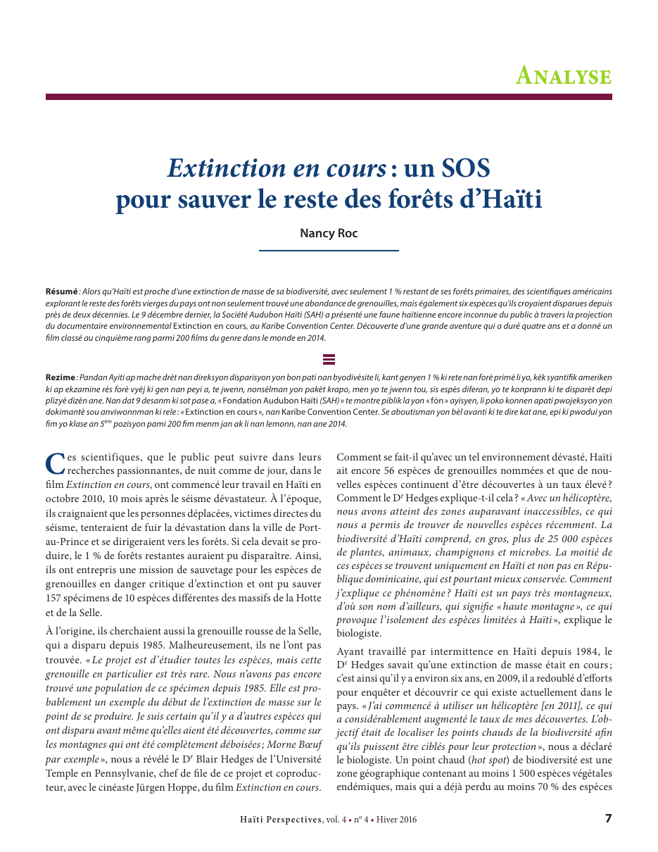 Première page — Nancy Roc