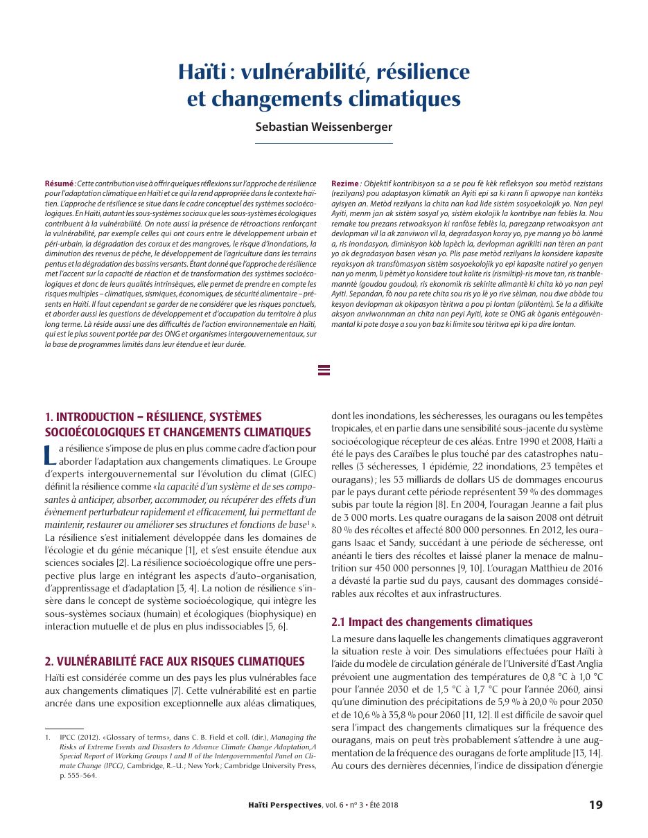 Première page — Sebastian Weissenberger