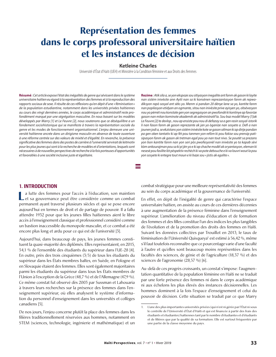 Première page — Ketleine Charles
